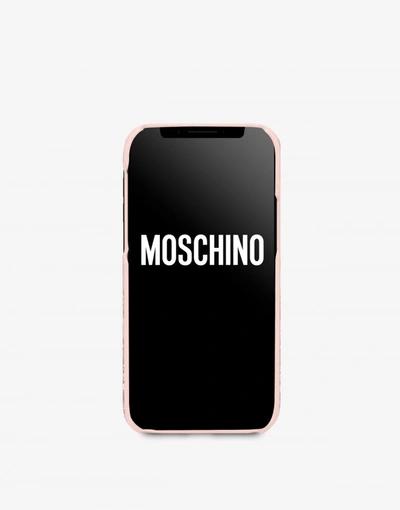 Shop Moschino Iphone 12/12 Pro Teddy Scarf Cover In Pink