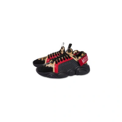 Shop Moschino Teddy Shoes With Strap In Black