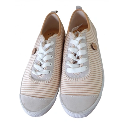 Pre-owned Faguo Cloth Trainers In Beige