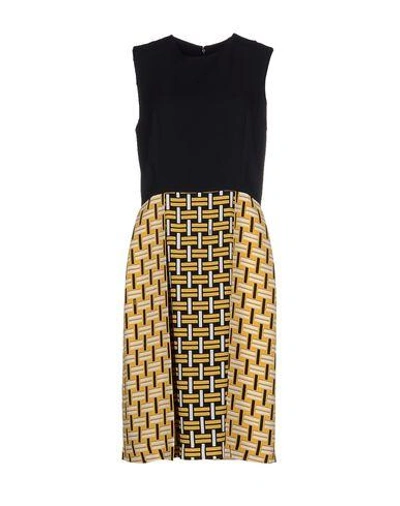 Shop Fendi Knee-length Dress In Black