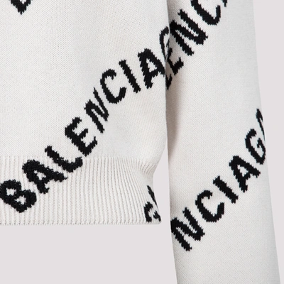 Shop Balenciaga Cotton Sweater In White