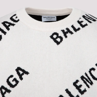 Shop Balenciaga Cotton Sweater In White