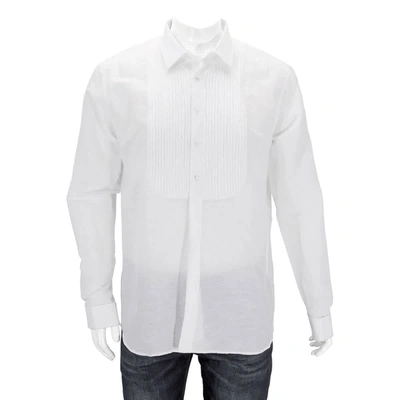 Shop Burberry Mens Matthais Bib Front Shirt In White
