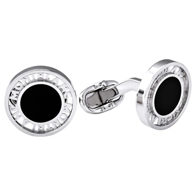 Shop Montblanc Essential Sartorial Cufflinks In Black,silver Tone