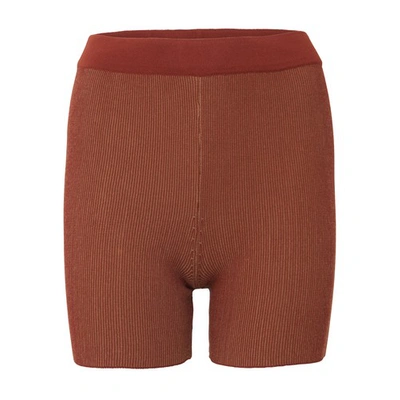 Shop Jacquemus Arancia Shorts In Brown