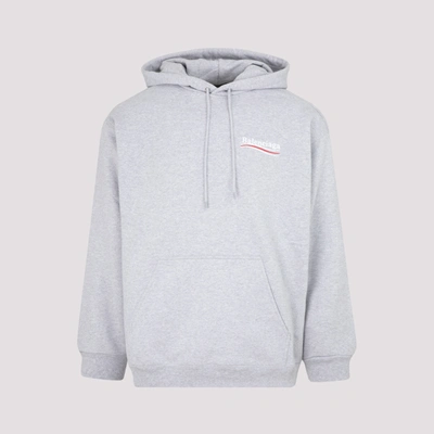 Shop Balenciaga Political Campaign Medium Fit Hoodie In Grey