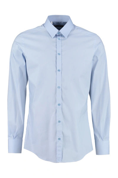 Shop Dolce & Gabbana Classic Collar Shirt In Blue