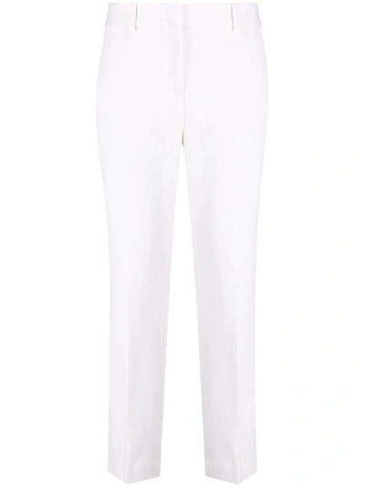 Shop Ermanno Scervino White Straight Tailored Pants
