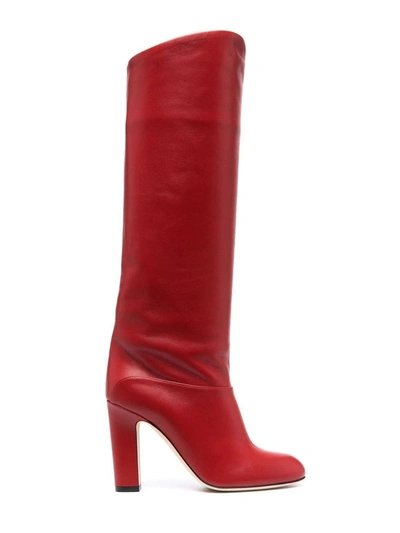 Shop Paris Texas Red Knee-length Leather Boots In Pink