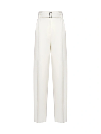 Shop Max Mara Carabo Double Pleats Trousers In White