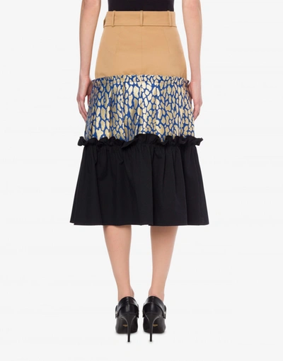 Shop Moschino Patchwork Skirt In Black