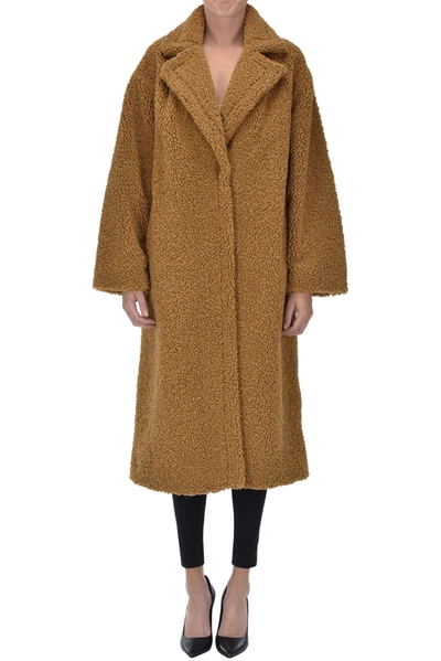 Shop Stand Studio Maria Eco-fur Coat In Light Brown