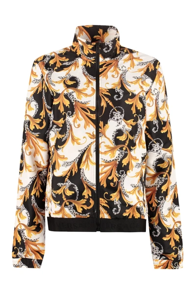 Shop Versace Baroque Printed Track Jacket In Multi