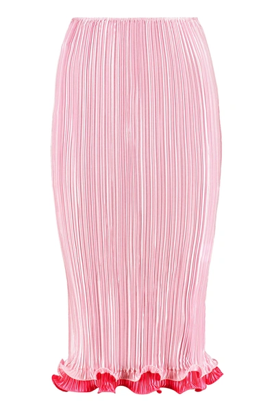 Shop Versace Layered Ruffled In Pink