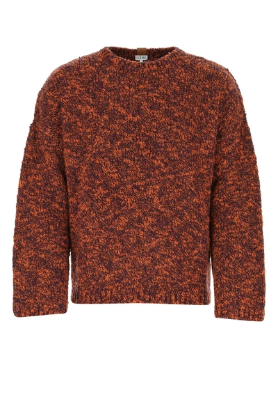 Shop Loewe Multicolor Wool Blend Sweater Multicoloured  Uomo M