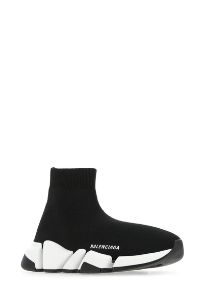 Balenciaga Speed 2.0 Logo-print Glittered Stretch-knit High-top Sneakers