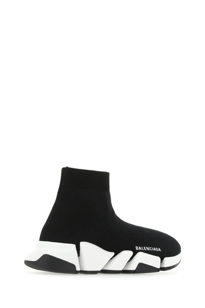 Balenciaga Speed 2.0 Logo-print Glittered Stretch-knit High-top Sneakers