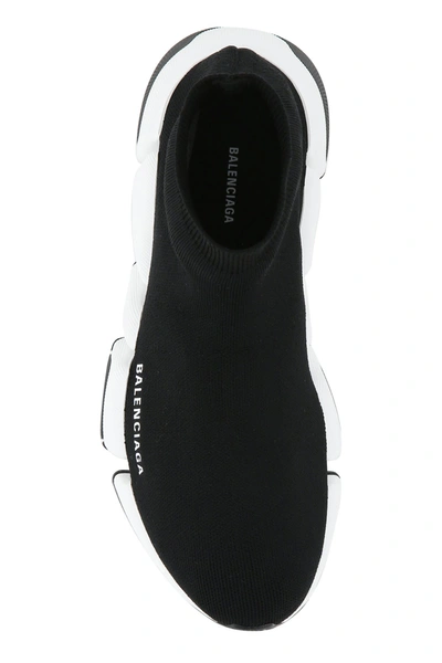 Balenciaga Speed 2.0 Logo-print Glittered Stretch-knit High-top Sneakers