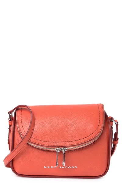 Shop Marc Jacobs The Groove Leather Mini Messenger Bag In Peach Blossom