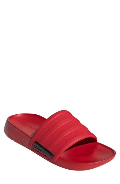 Shop Adidas Originals Racer Slide Sandal In Scarlet/ Scarlet