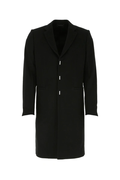 Shop Givenchy Single Breasted Tailored Coat In Black