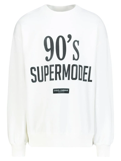 Shop Dolce & Gabbana Kids Sweatshirt For Girls In White