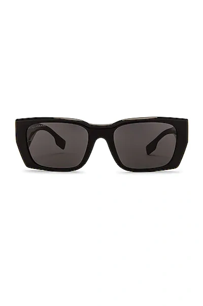 Shop Burberry Poppy Sunglasses In Black