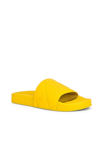 Bottega Veneta The Slider Flat Slides In Buttercup
