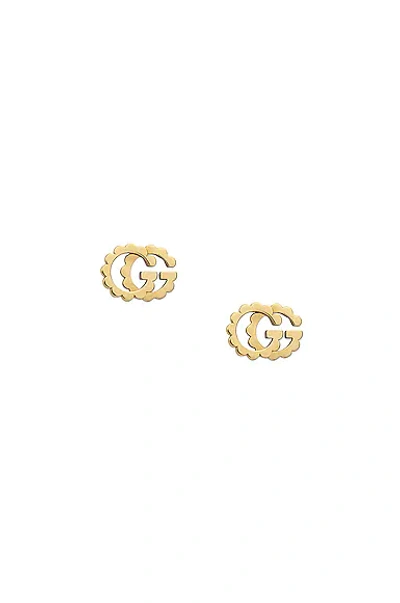 Gucci Running G Earrings In Yellow Gold