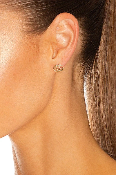 Gucci Running G Earrings In Yellow Gold