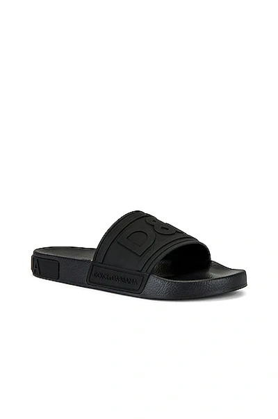 Shop Dolce & Gabbana Slide Sandal In Black