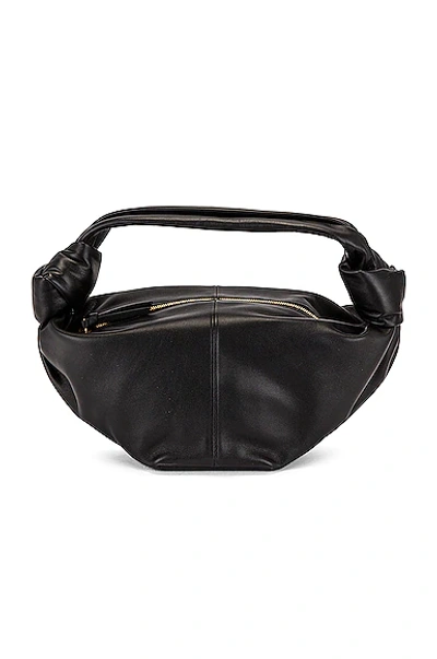 Shop Bottega Veneta Double Knot Bag In Black & Gold