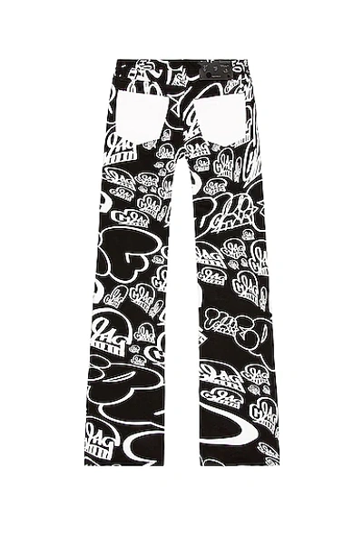 Shop Off-white Katsu Skinny Jean In Black & White