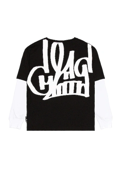 Shop Off-white Katsu Double Sleeve Tee In Black & White