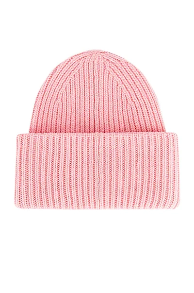 Shop Acne Studios Pansy Face Beanie In Blush Pink