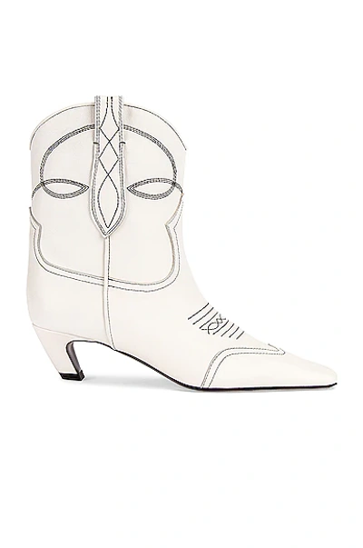 Shop Khaite Dallas Ankle Boots In White