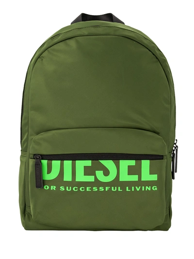 Shop Diesel Kids Backpack In Green