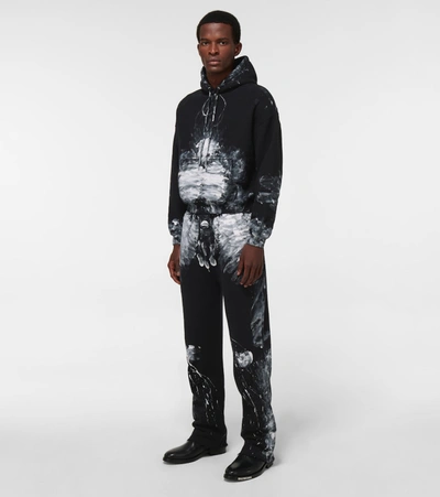 Shop Balenciaga Painter Jersey Sweatpants In Black