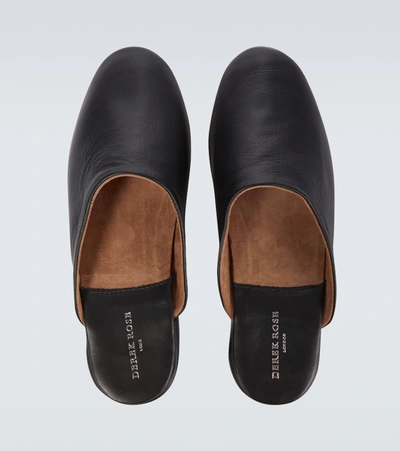 Shop Derek Rose Morgan Open-back Slippers In Black