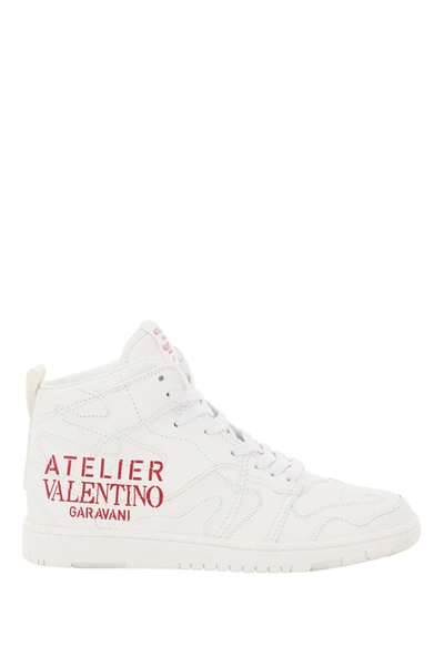Shop Valentino Garavani Atelier Shoes Hi-top Sneakers In White