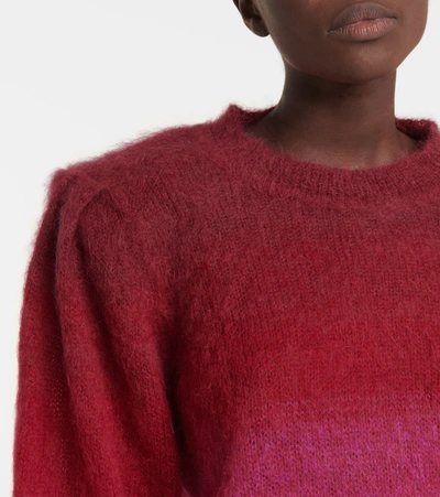 Isabel Marant Étoile Deniza Ombré Mohair And Wool-blend Sweater In Red