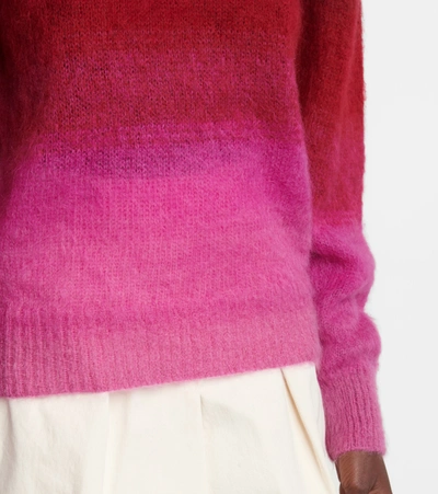 Isabel Marant Étoile Deniza Ombré Mohair And Wool-blend Sweater In Red