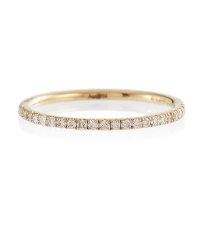 Ileana Makri Thread Band 18kt Gold Ring With Diamonds In Gold