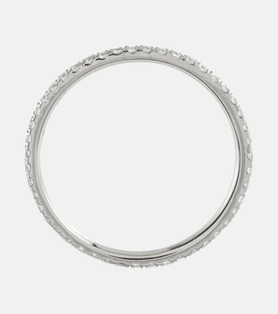 Ileana Makri Thread Band 18kt Gold Ring With Diamonds In Silver
