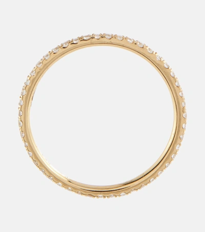 Ileana Makri Thread Band 18kt Gold Ring With Diamonds In Gold