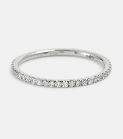 Ileana Makri Thread Band 18kt Gold Ring With Diamonds In Silver
