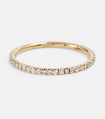 Ileana Makri Thread Band 18kt Gold Ring With Diamonds In Gold