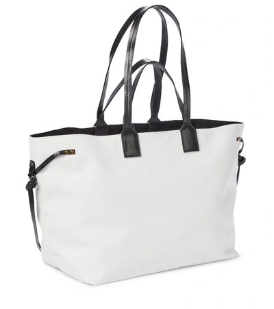 Shop Isabel Marant Wydra Faux Leather Tote In White
