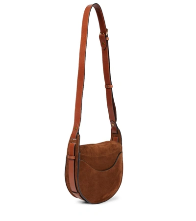 Shop Isabel Marant Botsy Suede Crossbody Bag In Brown