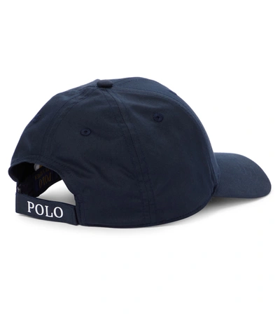 Shop Polo Ralph Lauren Logo Cotton-blend Cap In Blue